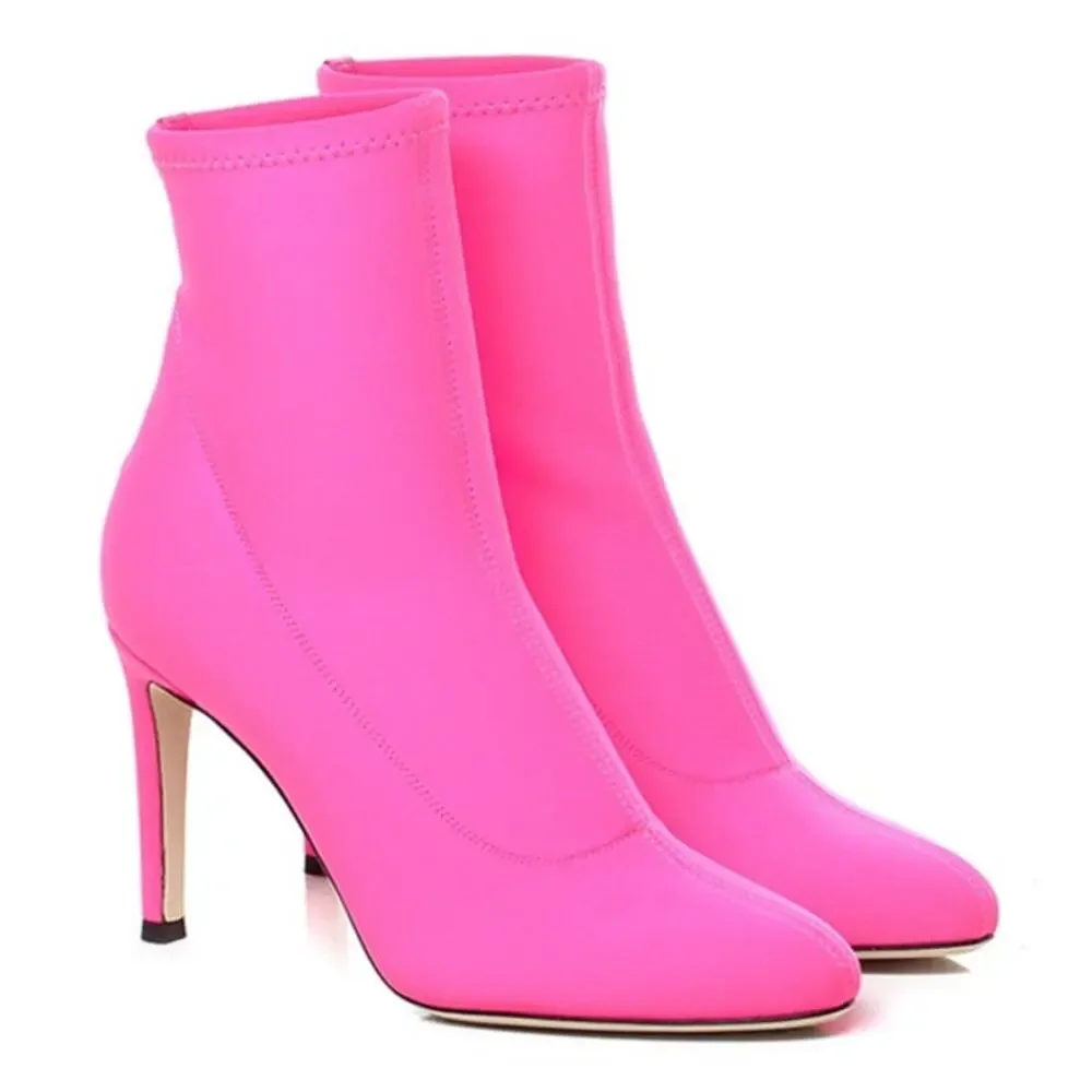 Giuseppe Zanotti Pink Stretch Sock Booties 39 4" Heel - Picture 2 of 15